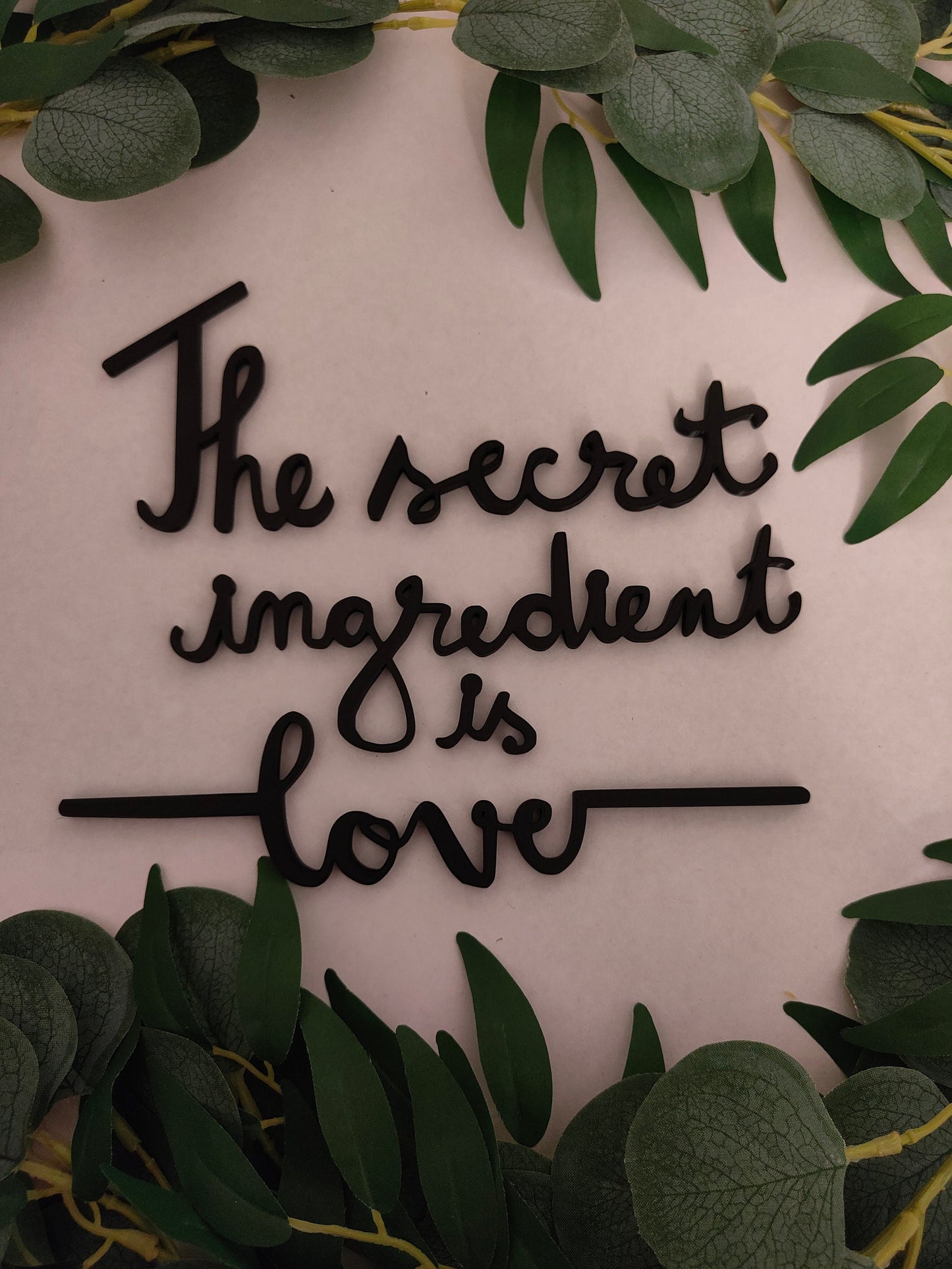 The secret ingredient is love sign, wall plastic sign, kitchen decoration sign, sign home letters decor