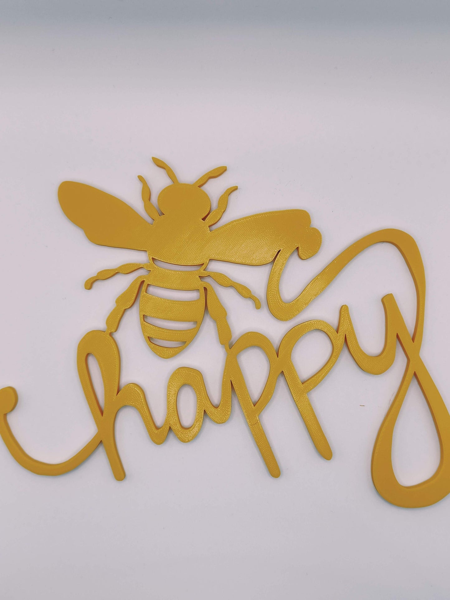 Bee happy wall art, nursery or kindergarten wall sign, living room decoration, sign home letters decor, 3D letter motivational quote, school