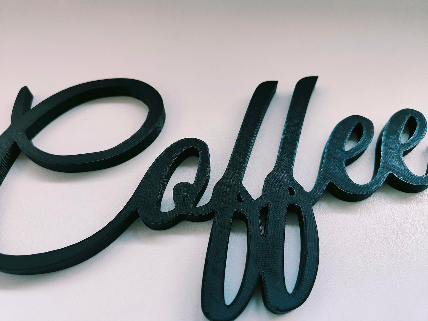 Coffee and tea sign, wall plastic sign, coffee sign, gift for coffee lover, coffee bar decoration, coffee corner