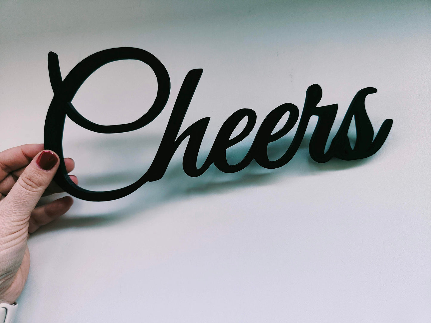 Cheers sign, wall plastic sign, wine bar sign, gift for wine or beer lover, kitchen bar decoration