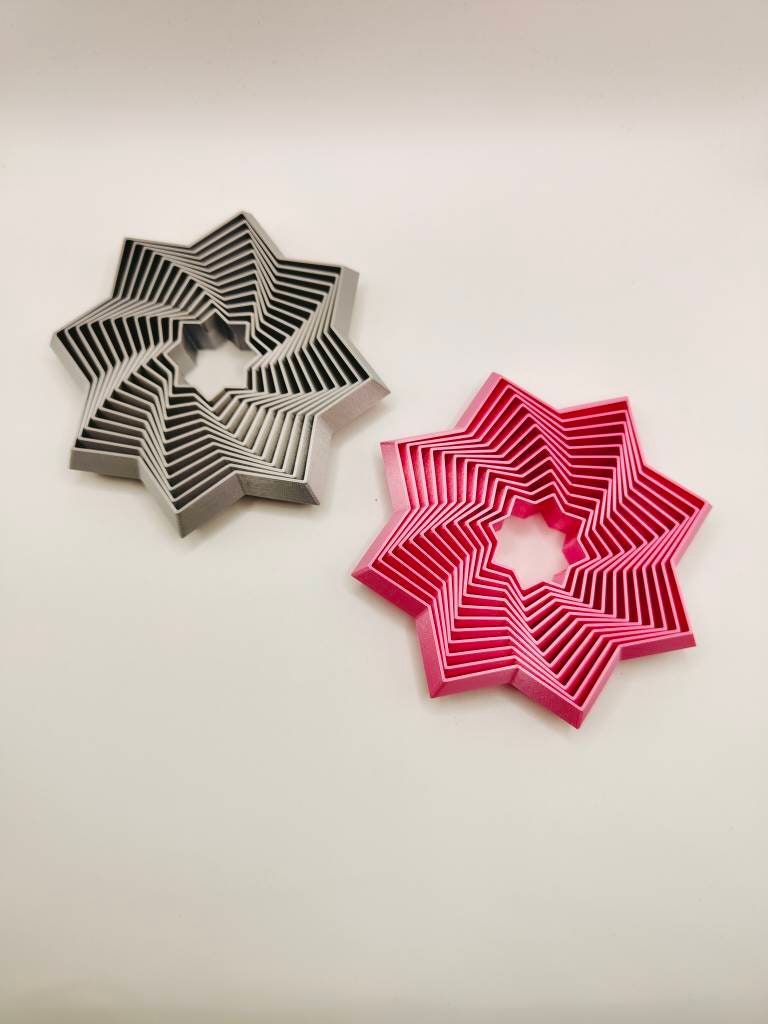 Star Tornado Fidget Toy | 3D Printed Fidget Desk Toy | Sensory | ASMR | ADHD Tinker Toy, Autism Tool | Fractal anxiety tool | Stress Relieve