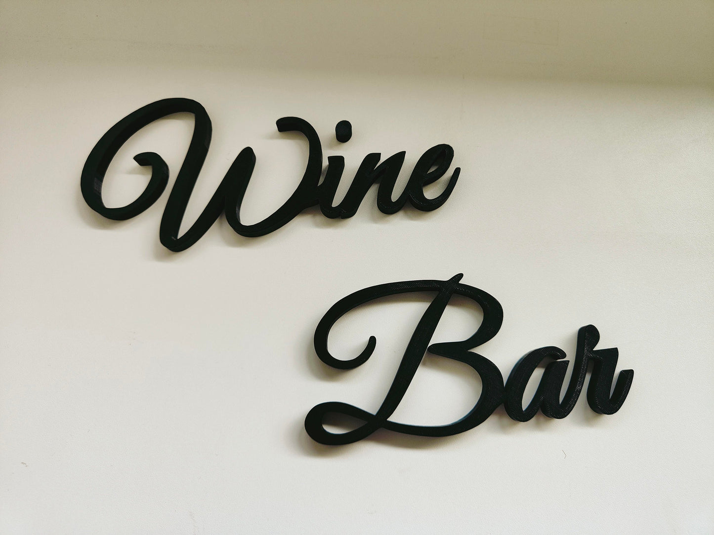 Wine bar sign, wall plastic sign, kitchen bar sign, sign home decor, 3D printed