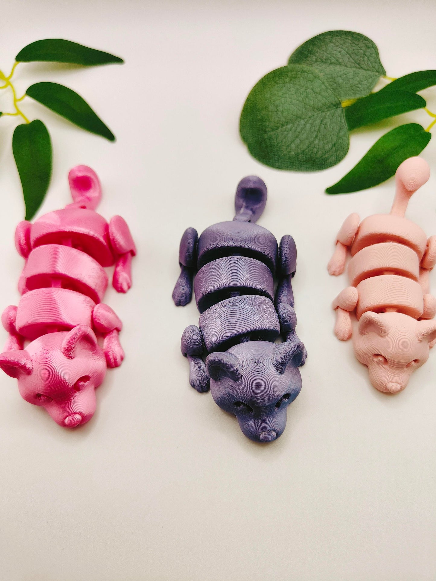 The Lazy Dog, Flexi Articulated Animal, Toy, Home Decor, Dog Ornament, Desk Pet, Unique Toy - 3D Printed - Fidget Toy