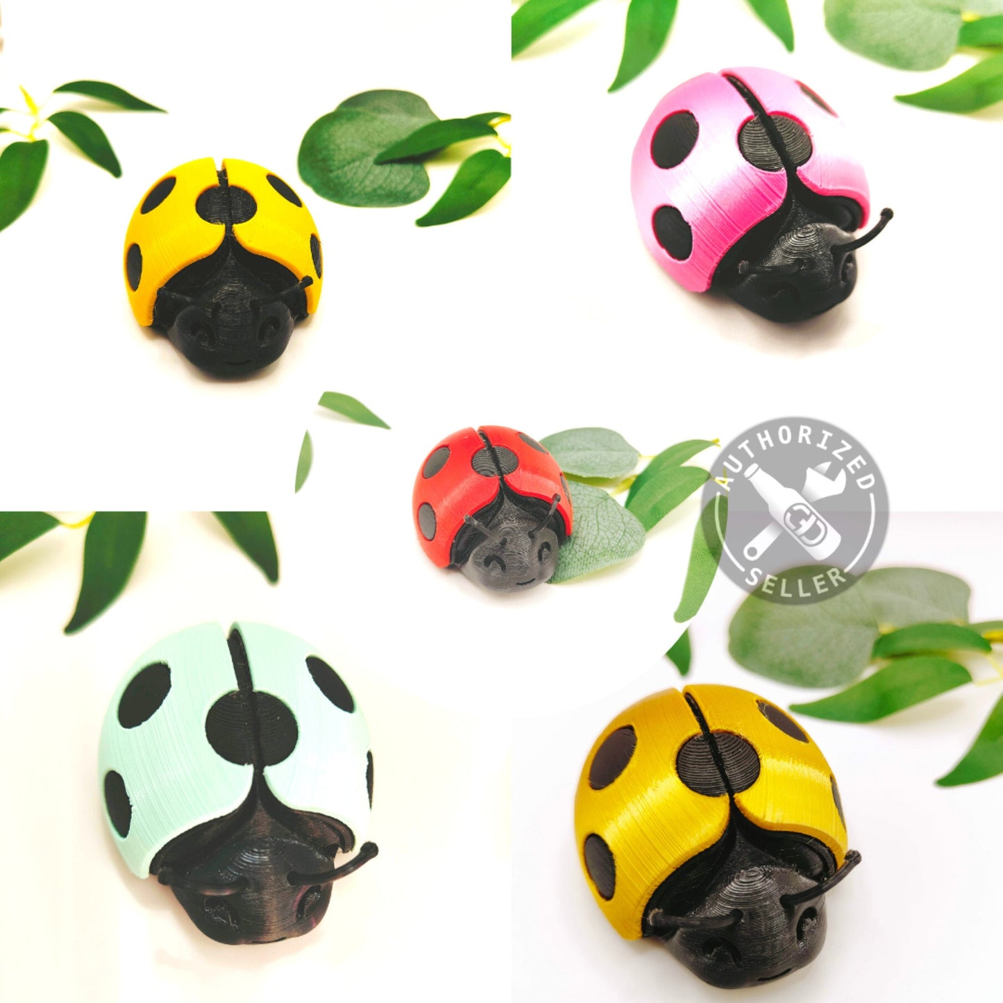 LadyBug 3D Printed Fidget Toy - Desk - Desk Pet - lady beetle - Adorable gift - lady bug lover