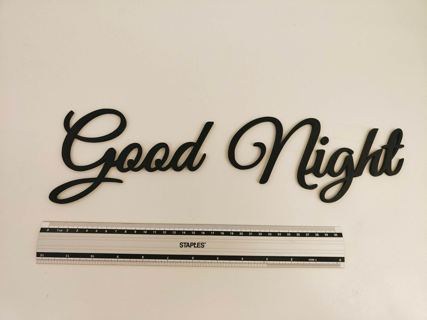 Good Night sign, wall plastic sign, bedroom / nursery sign, housewarming gift