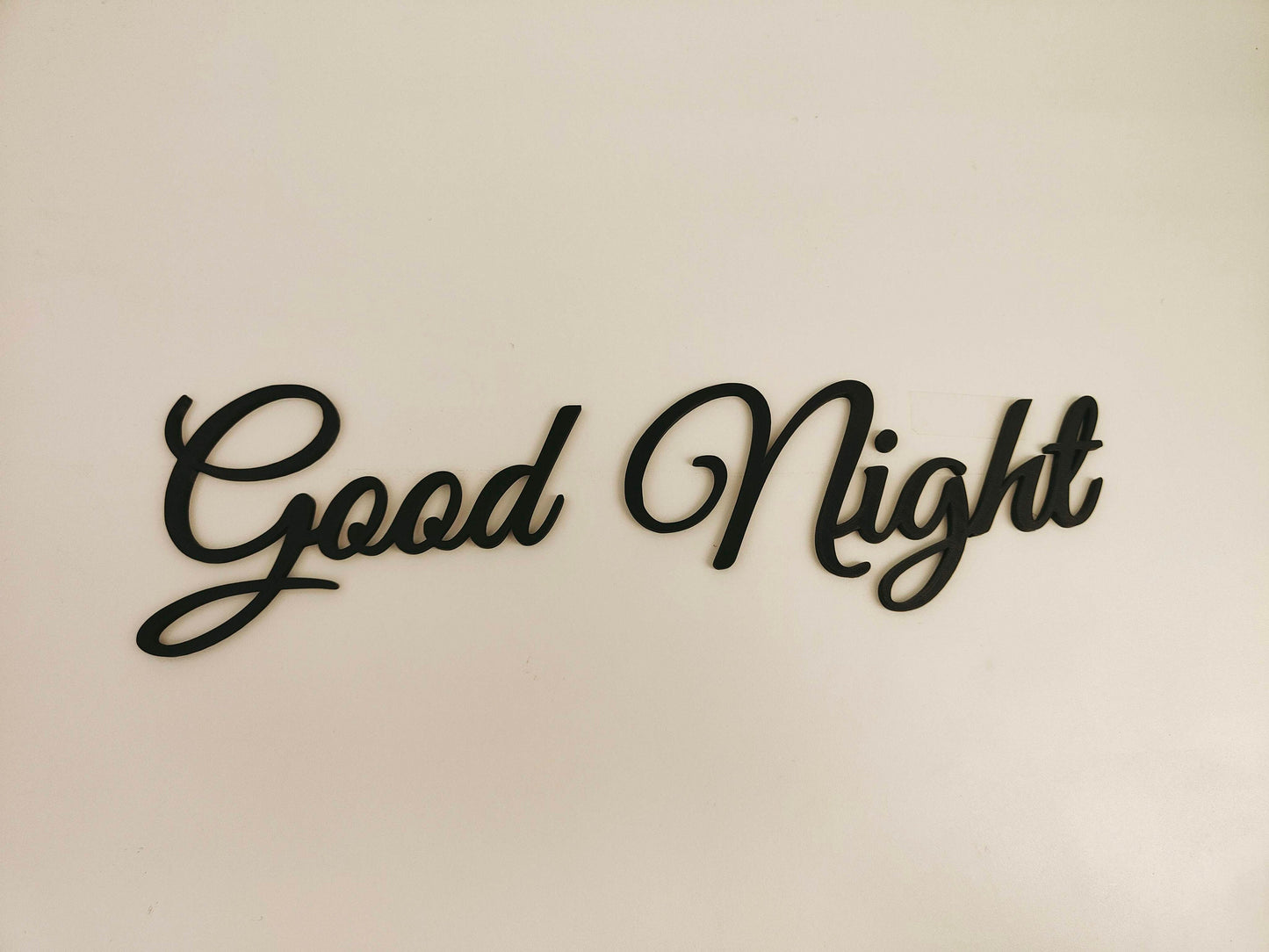 Good Night sign, wall plastic sign, bedroom / nursery sign, housewarming gift