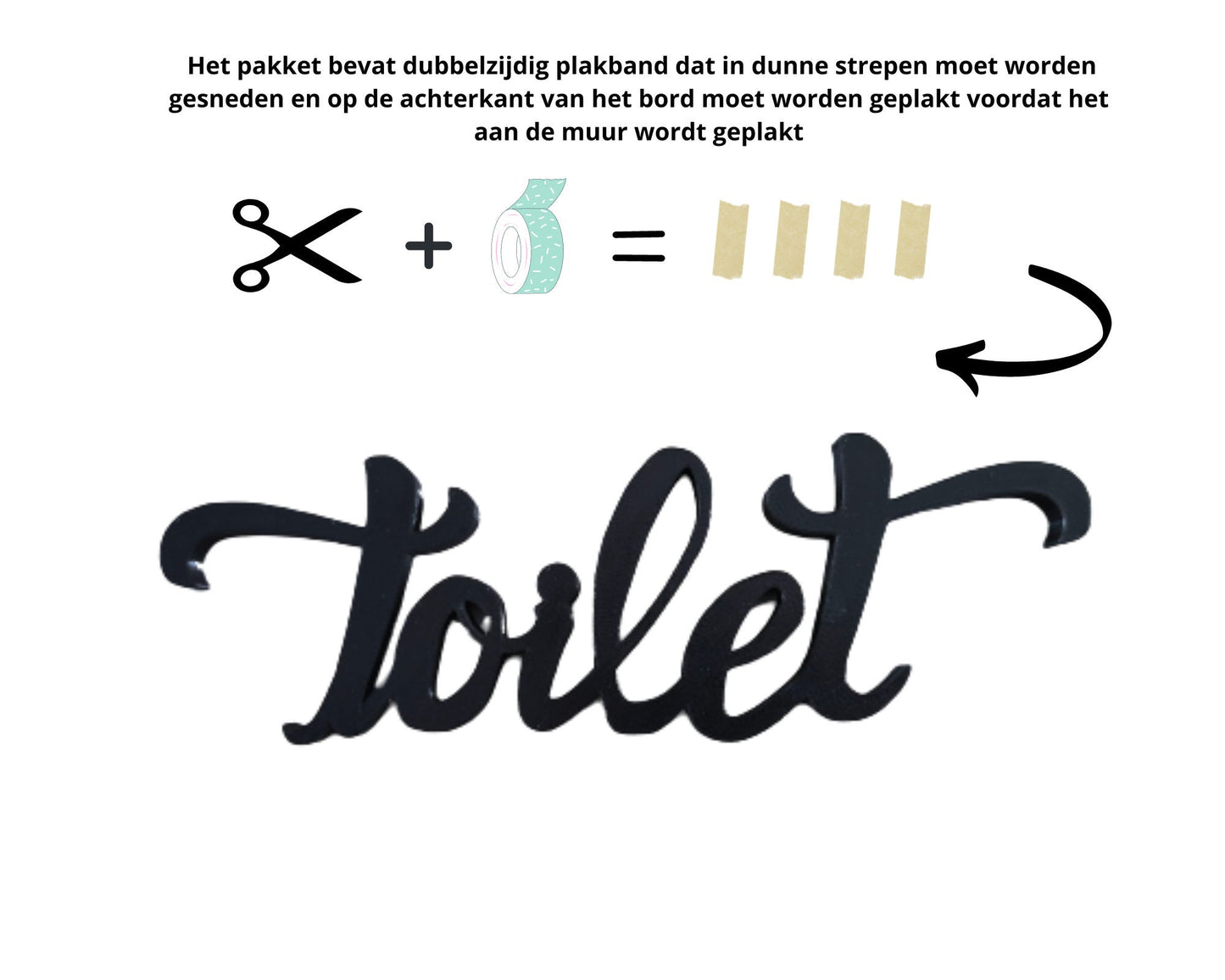 Toilet sign, door plastic sign, bathroom sign for your home, airbnb or your hotel