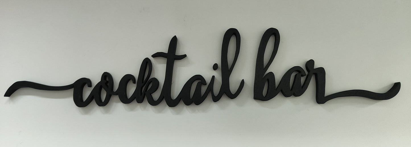 Cocktail bar sign, wall plastic sign, cocktail sign, kitchen decoration
