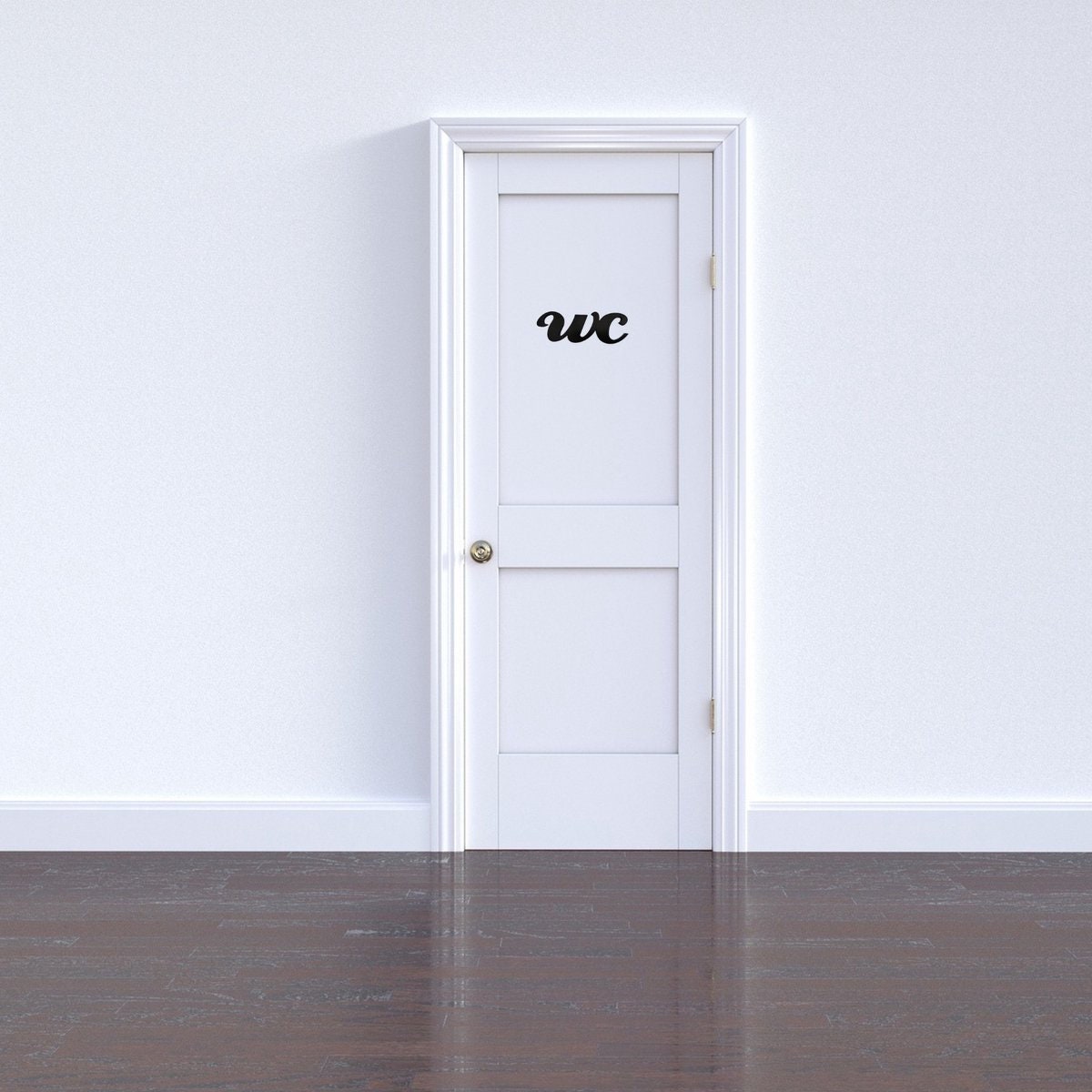 WC sign, Toilet sign, 3D door sign, bathroom sign for home, airbnb, boat or hotel
