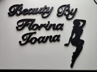 Custom text wall design with/without logo