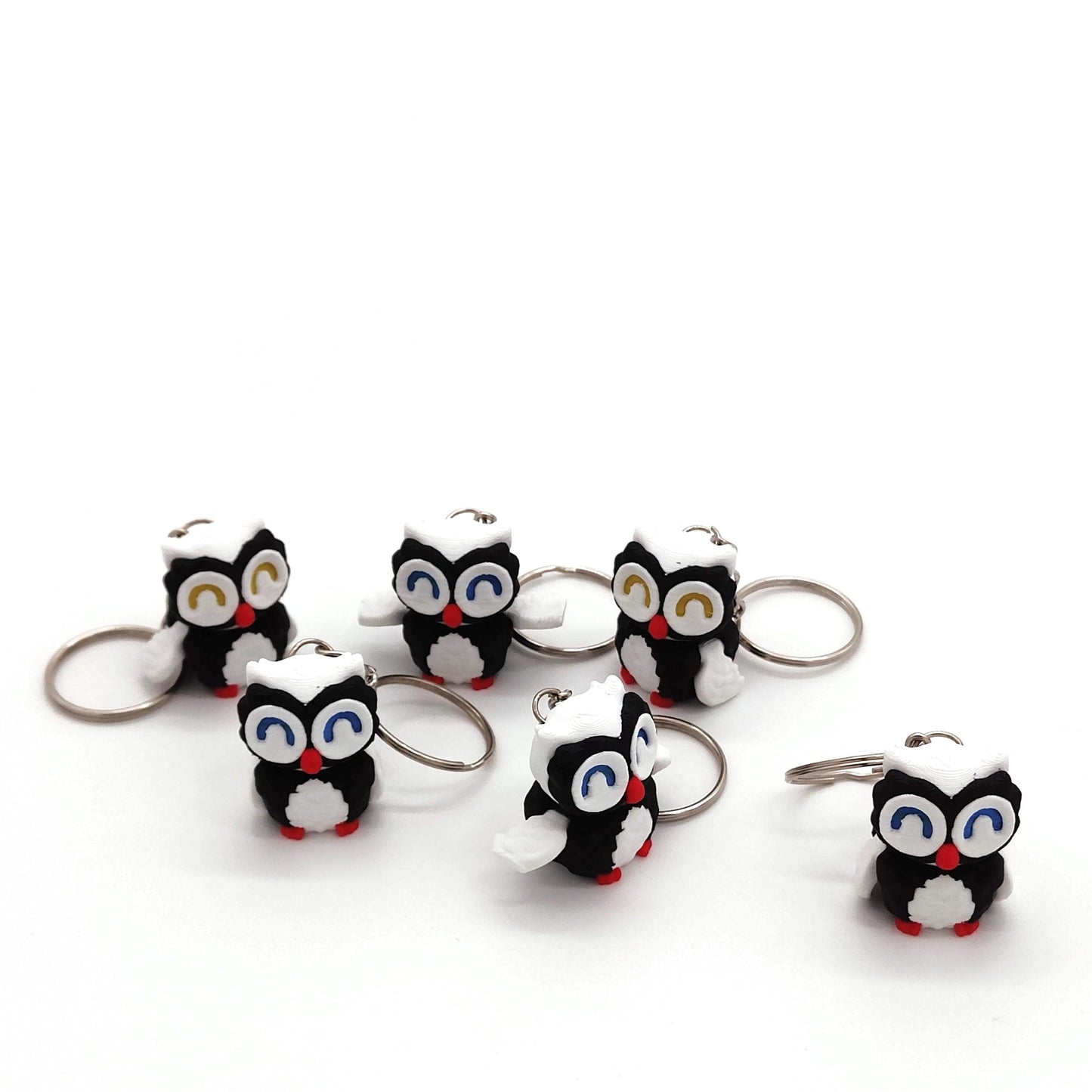 Owl Keychain, Cute Keyring, Owls, Horned Owl, Snow Owl, Sweet, Cute, Animal Accessories