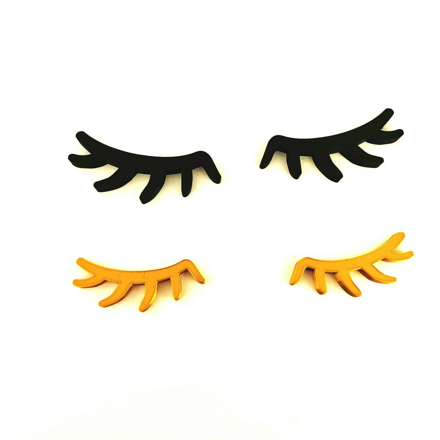 Sleepy Eyelashes Set | tired eyes plastic(pla) eyelashes | Children's room | Wall decoration | Pair of eyes | Home design