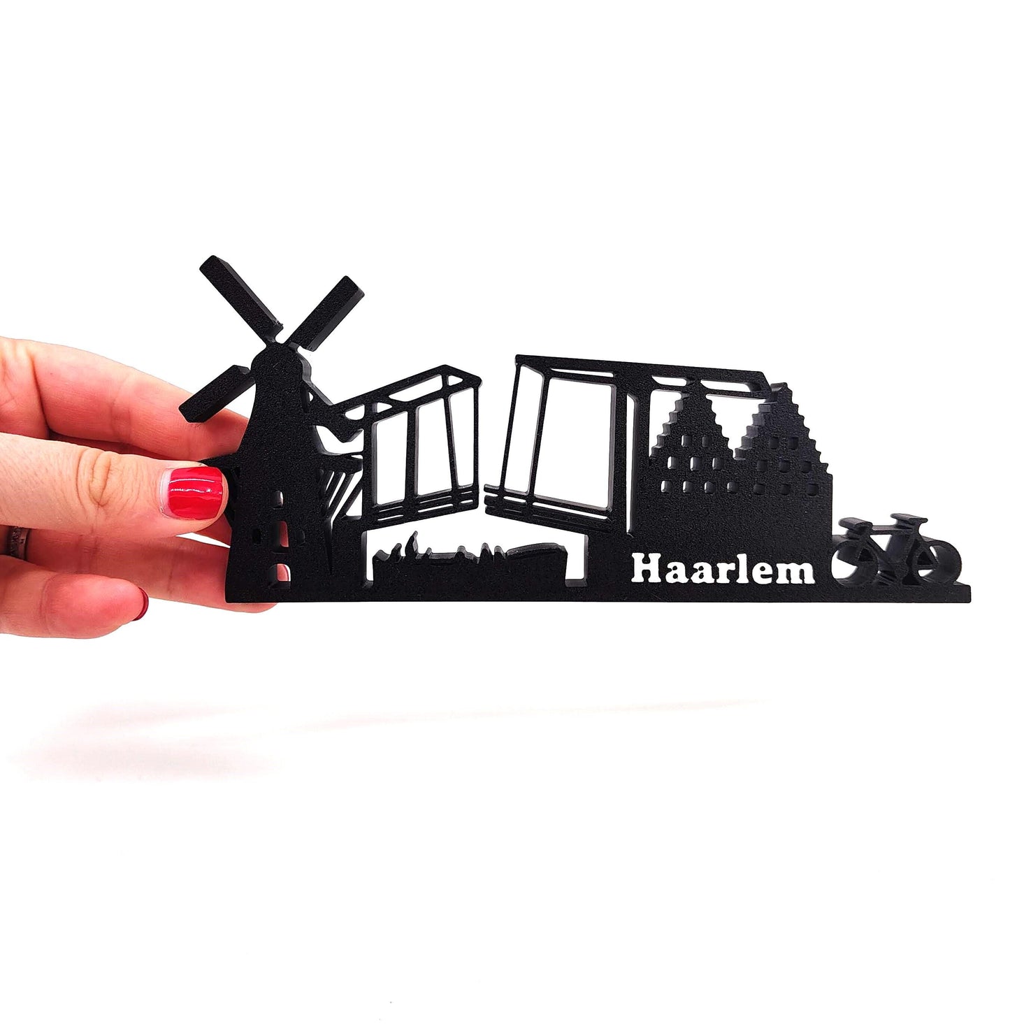 Elegant Haarlem Skyline Souvenir - Perfect Home, Shelf, and Desk Decor from The Netherlands, City Silhouette, Collectable, Panoramic Skyline