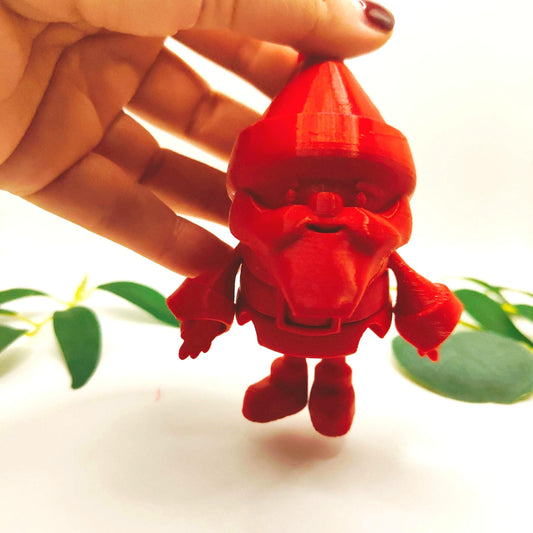 3D Printed Santa Claus Christmas articulated Fidget toy | christmas tree decoration| Flexible 3D Printed Fidget Toy - Desk - Stress Toy