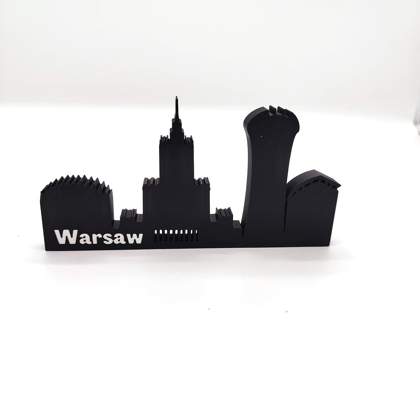 Elegant Warsaw Skyline Souvenir: A Captivating Piece of Polish Heritage, Perfect for Elevating Your Home or Bookshelf Décor