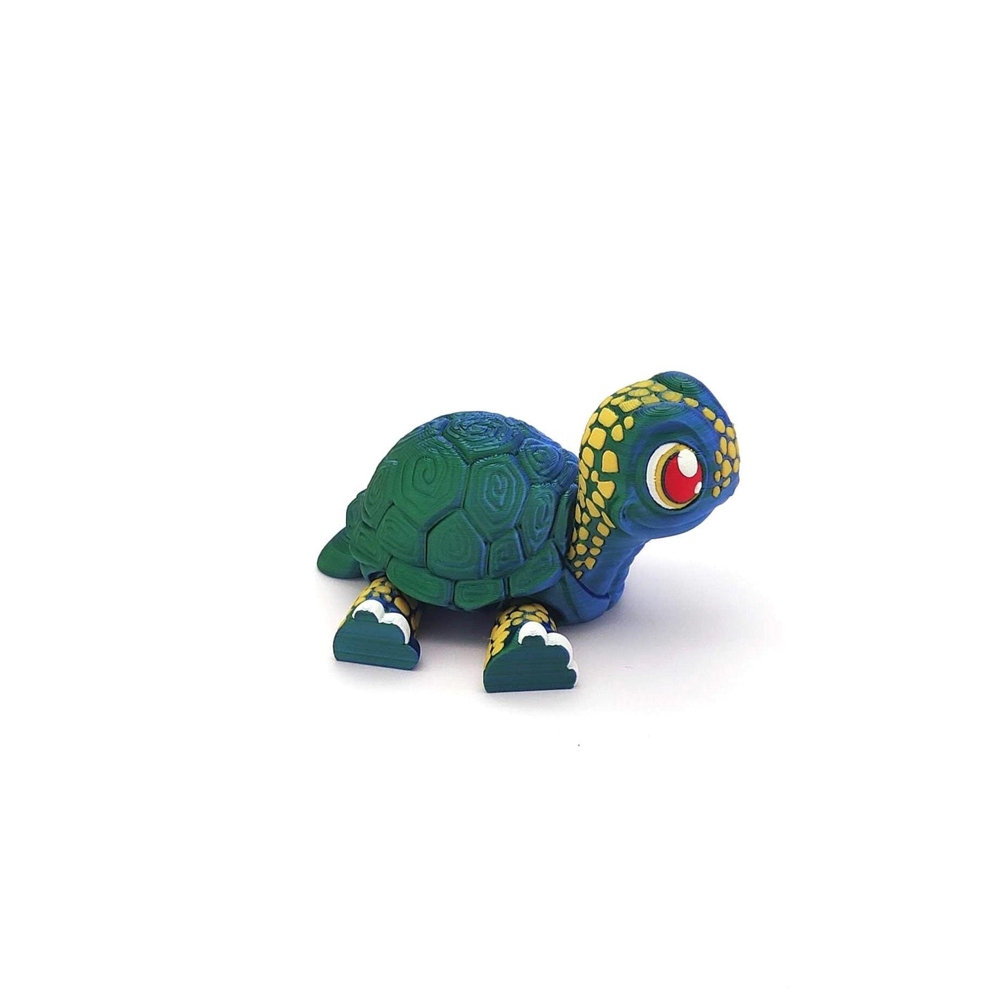 Movable Turtle Figurine | Decorative Terrapin Sculpture | Unique Tortoise Ornament for Home Décor | Collectible Reptile Art Piece