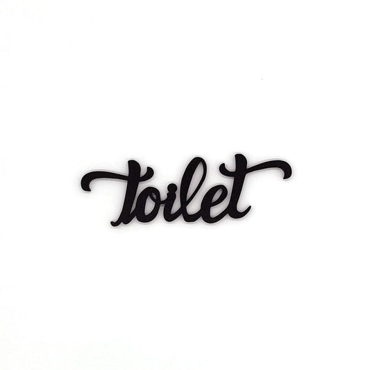 Toilet sign, door plastic sign, bathroom sign for your home, airbnb or your hotel
