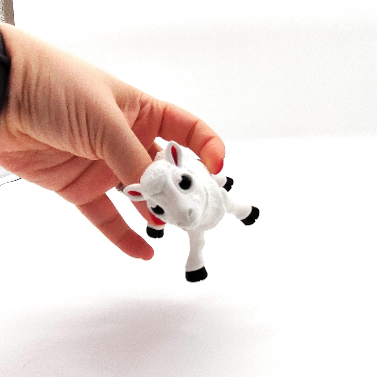 Charming Baby Flexi Lamb – Articulated, Poseable Sheep Figurine | Perfect for Desk, Shelf Decor, and Unique Collectible Gift