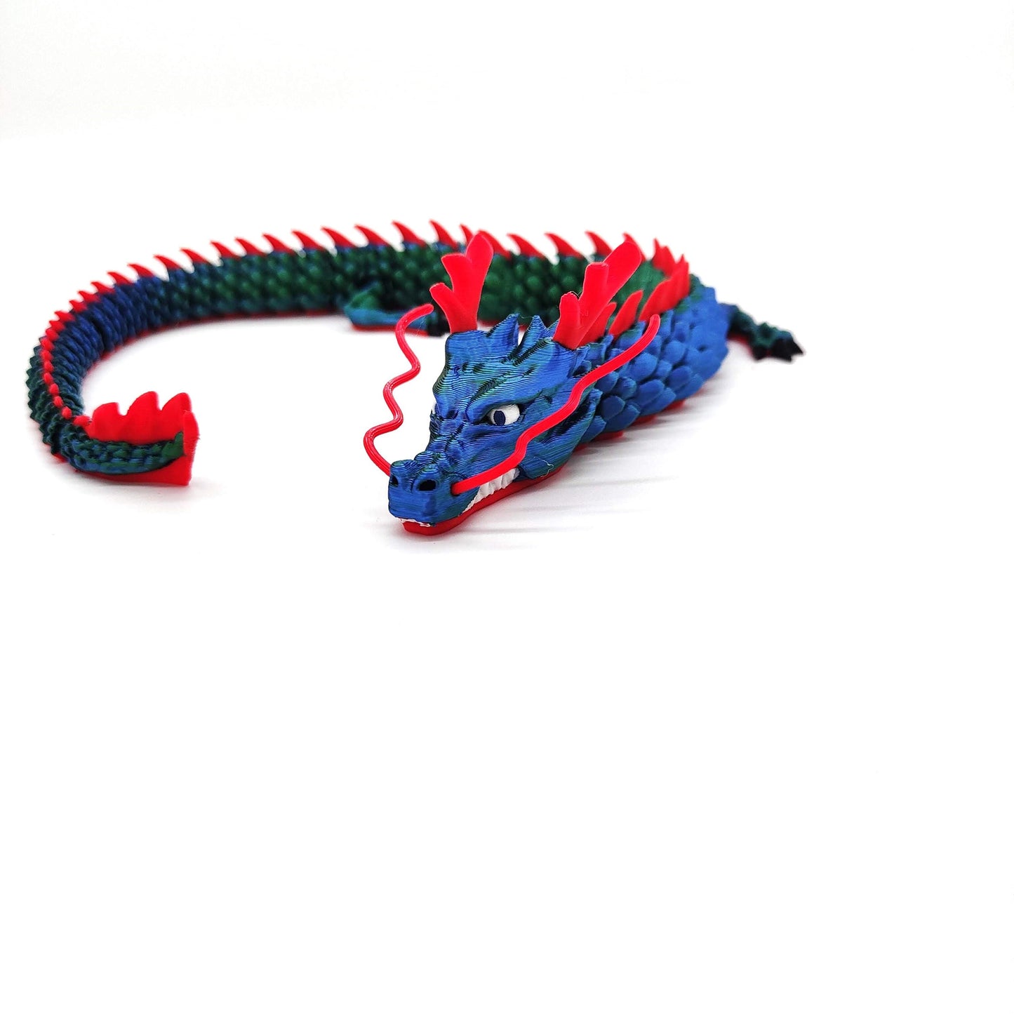 Articulated Dragon Figurine with Detailed Scales, Vibrant and Flexible Desk Pet, Perfect ADHD Fidget Tool, Unique Collectible Display