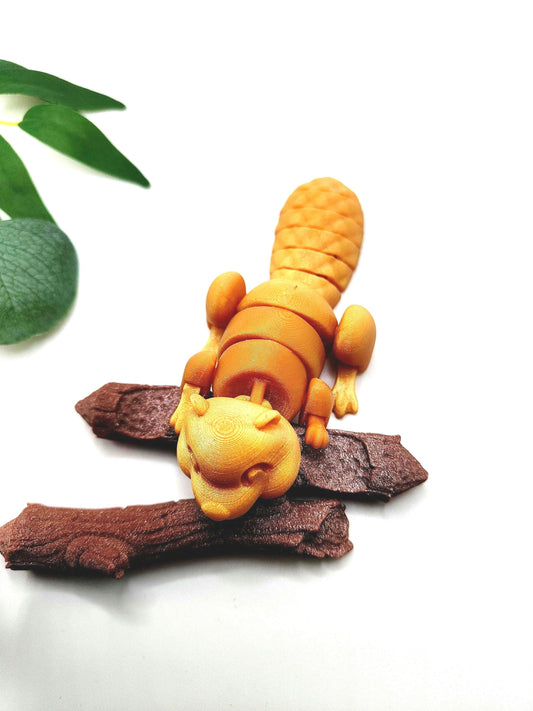 Beaver articulated | 3d Printed | Articulated Flexible | Custom Fidget Toy, Desk Pet, Unique Toy - Fidget Toy