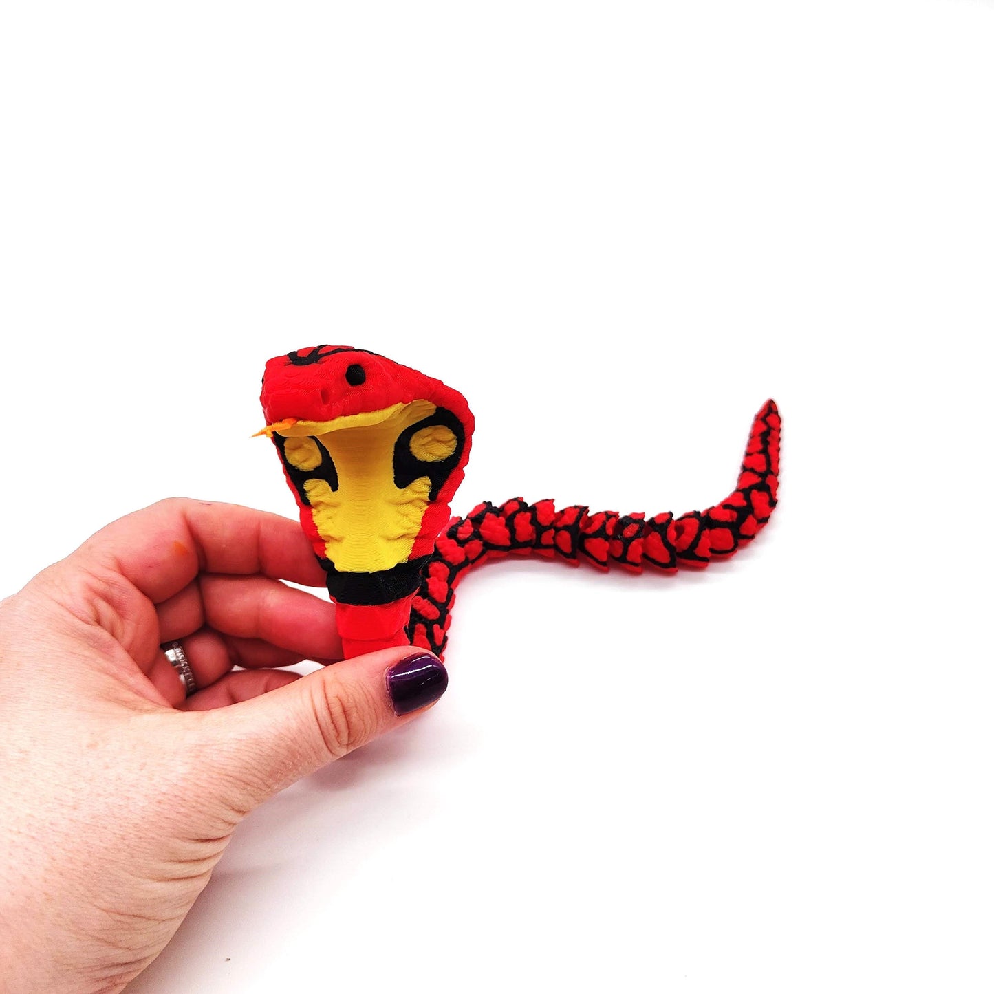 Cobra Snake with Striking Detail, Perfect for Home Décor, Educational Displays, Themed Parties, or as a Unique Gift for Wildlife Enthusiasts