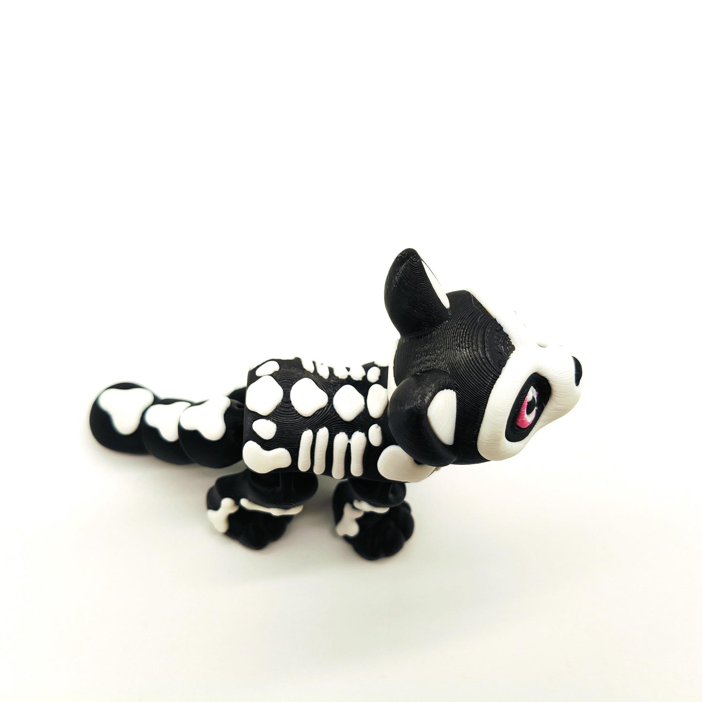 Adorable Ghost Cat Skeleton Figurine – Spooky and Cute Halloween Decor, Day of the Dead, or Unique Year-Round Gothic Home Accent