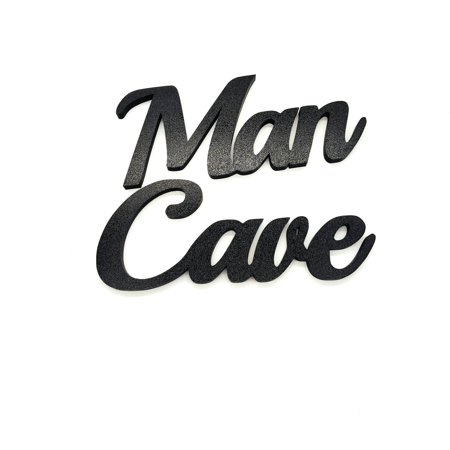 Man Cave Wall Sign - Custom Black Wall Decor for Men’s Room, Garage, Bar, or Office - Stylish Gift for Him, Personalized Home Decorations