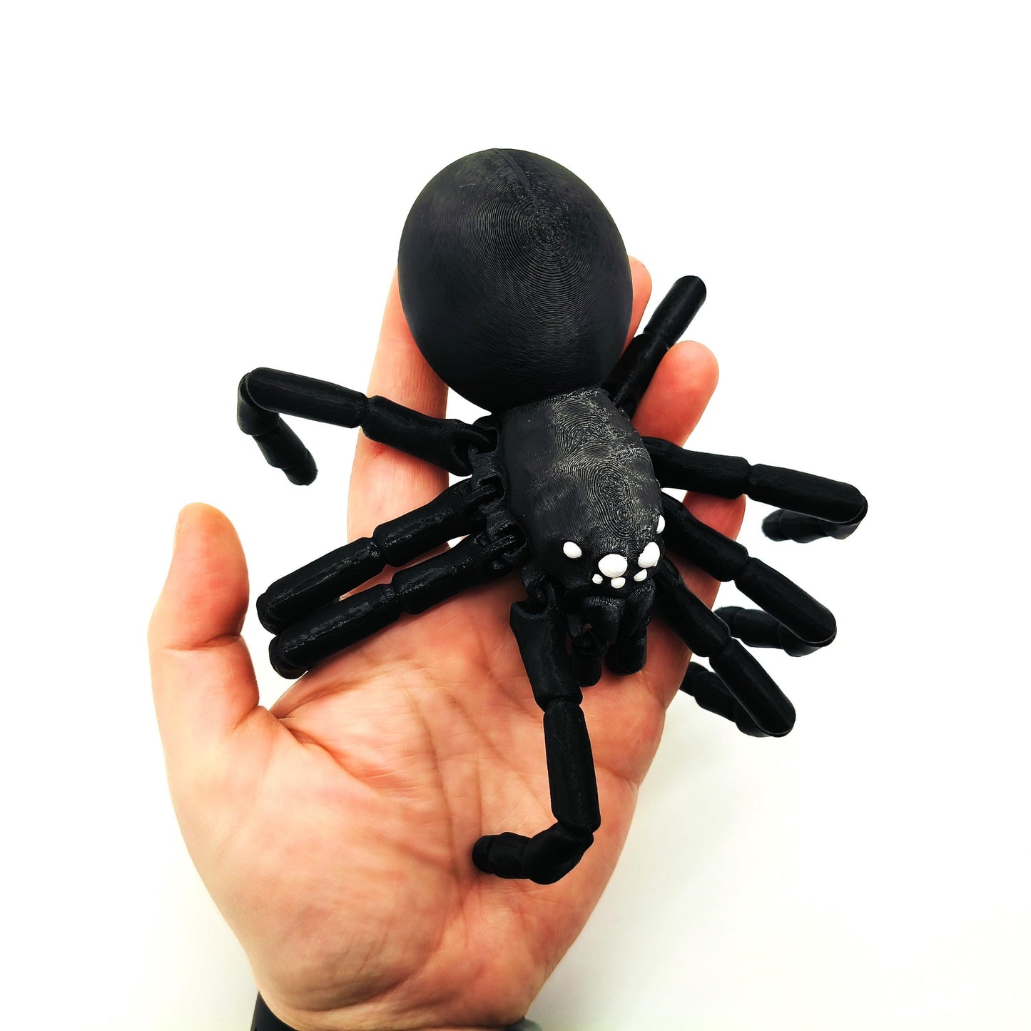 Black Widow Spider – Perfect for Display, Play, or Desktop Decoration, Halloween Decor, Flexible Spider, Scary Spider