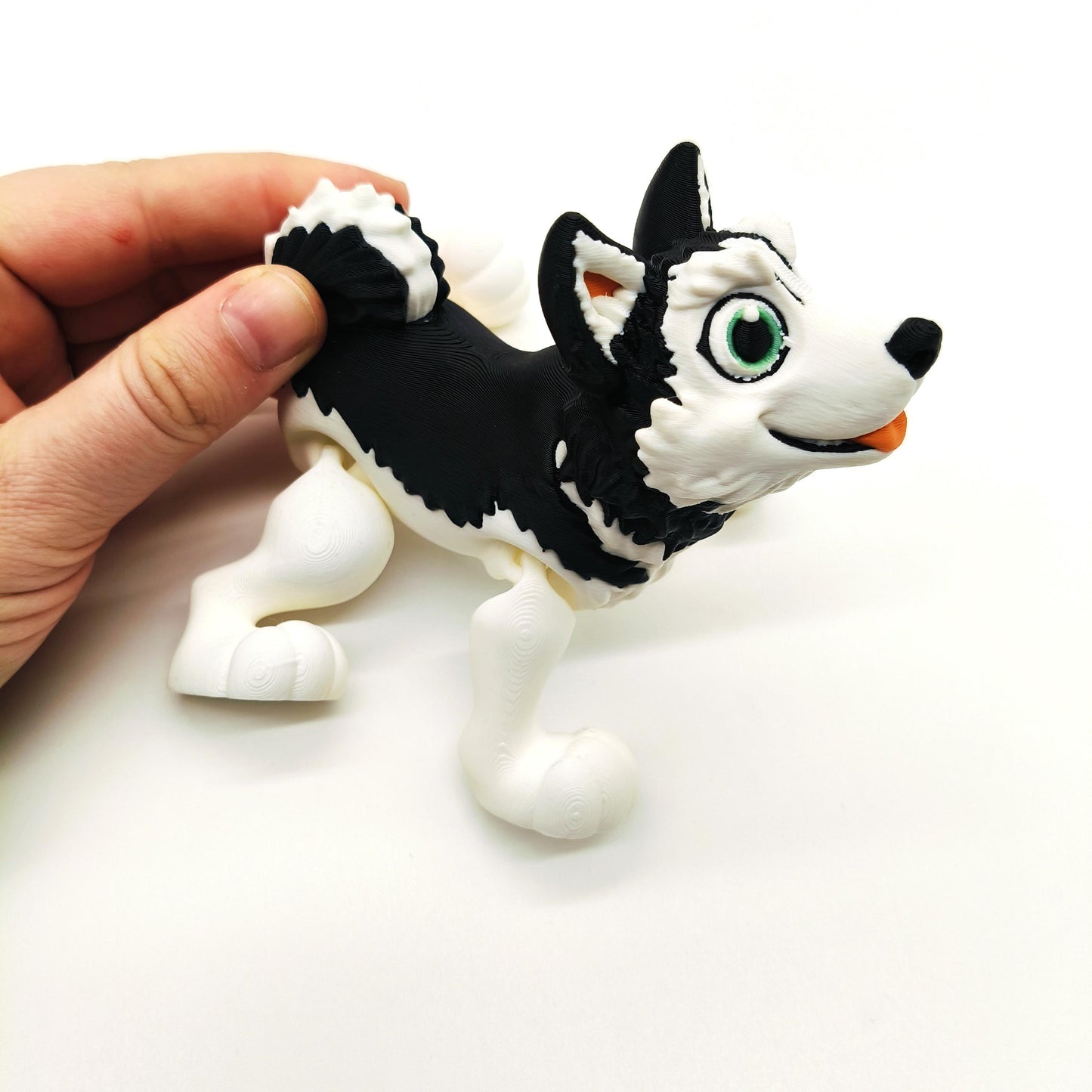 Articulated Husky Dog - Unique Gift for Animal Lovers, Dog Owners and Collectors – Cute Desk Decor or Personalized Keepsake