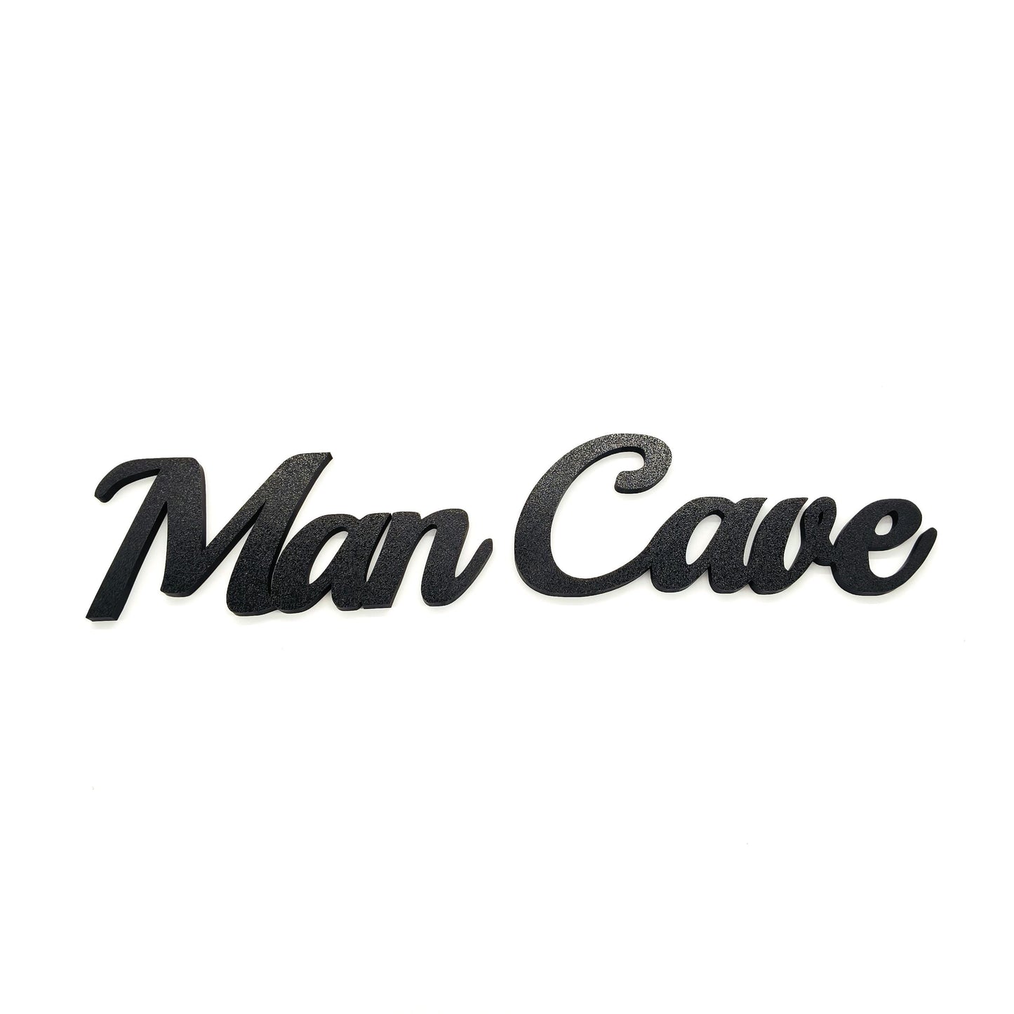 Man Cave Wall Sign - Custom Black Wall Decor for Men’s Room, Garage, Bar, or Office - Stylish Gift for Him, Personalized Home Decorations