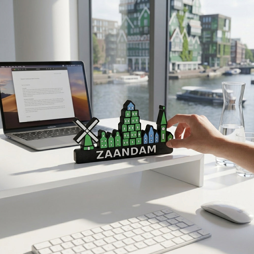 Skyline Zaandam – kleurrijk stadssilhouet