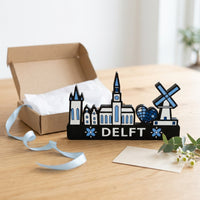Skyline Delft – kleurrijk stadssilhouet