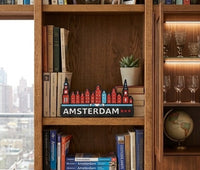 Skyline Amsterdam – kleurrijk stadssilhouet