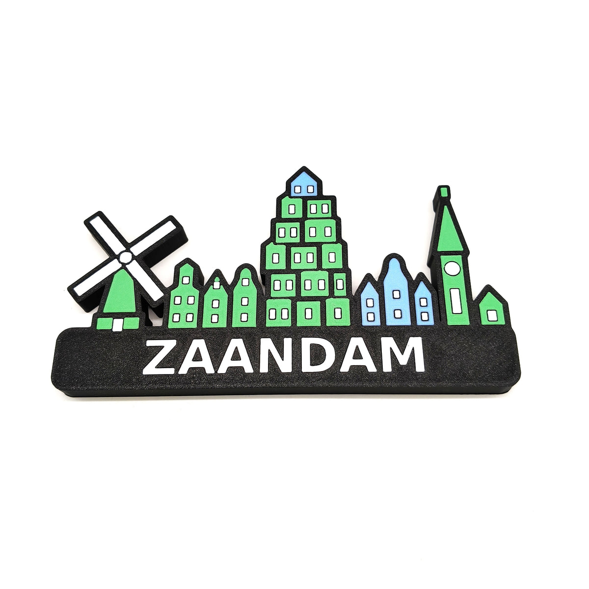 Skyline Zaandam – kleurrijk stadssilhouet