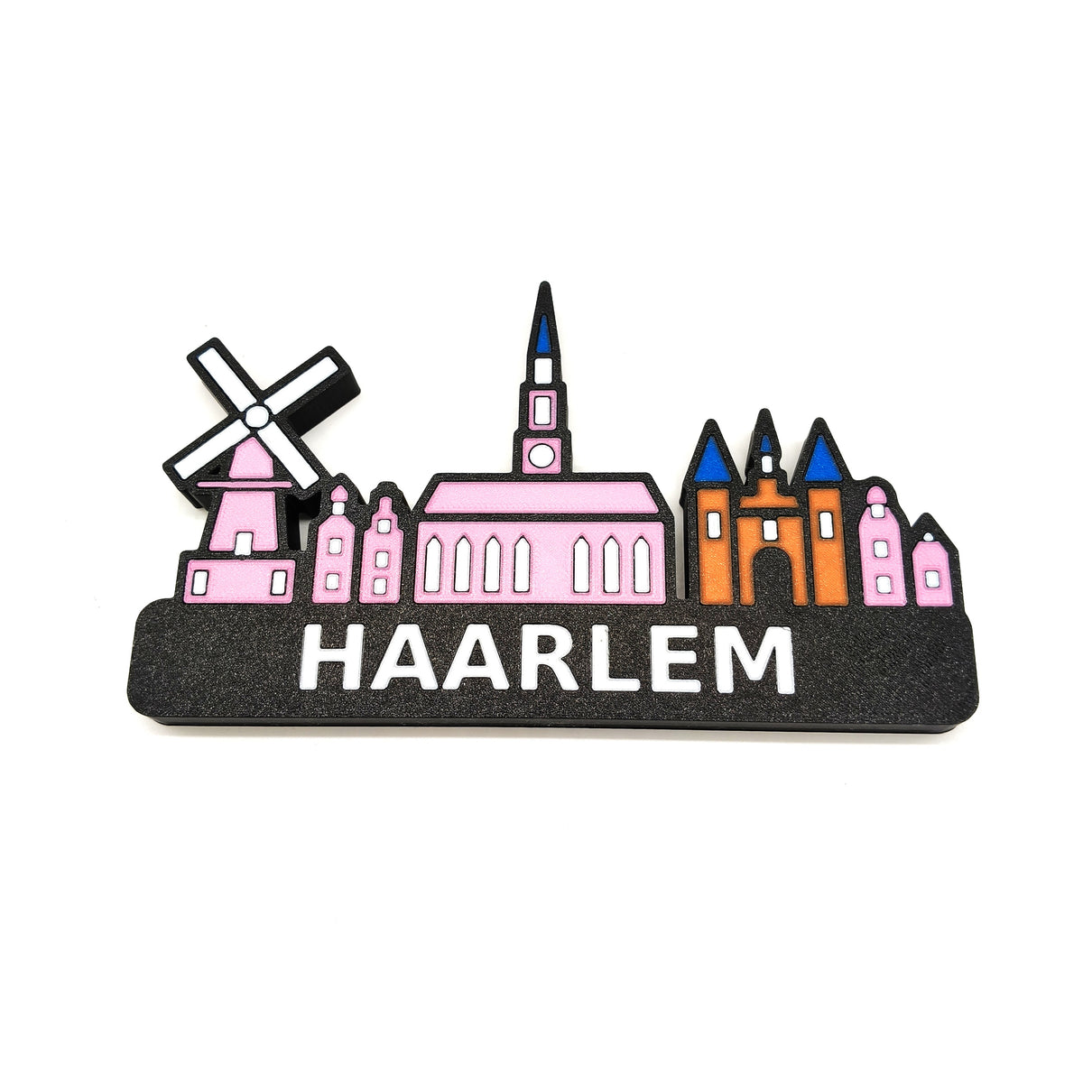 Skyline Haarlem – kleurrijk stadssilhouet