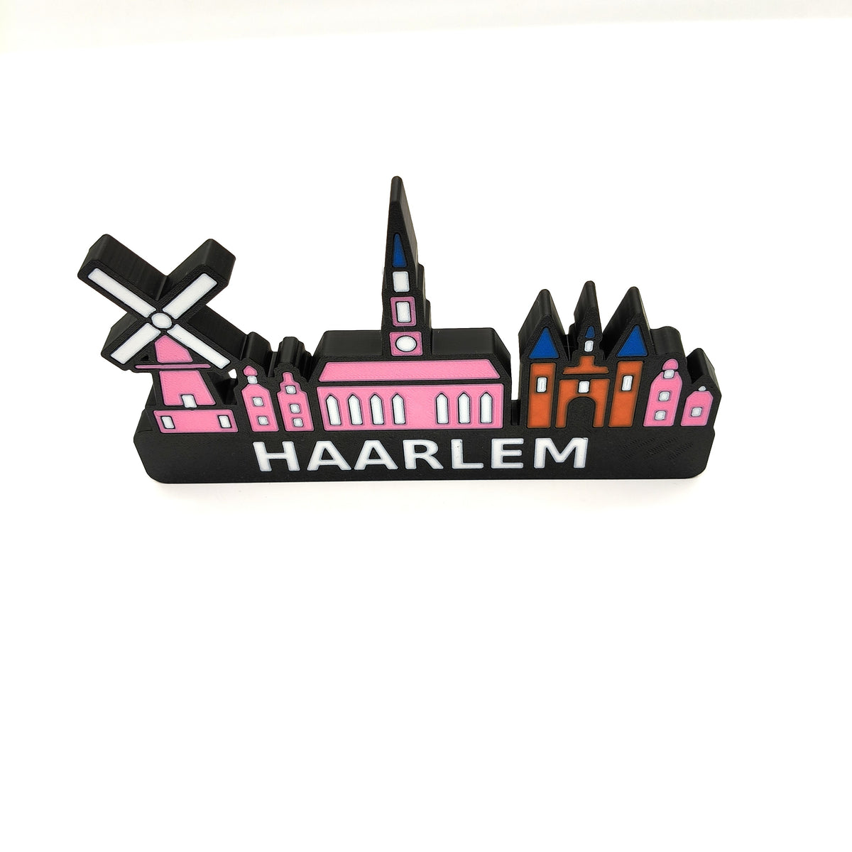 Skyline Haarlem – kleurrijk stadssilhouet