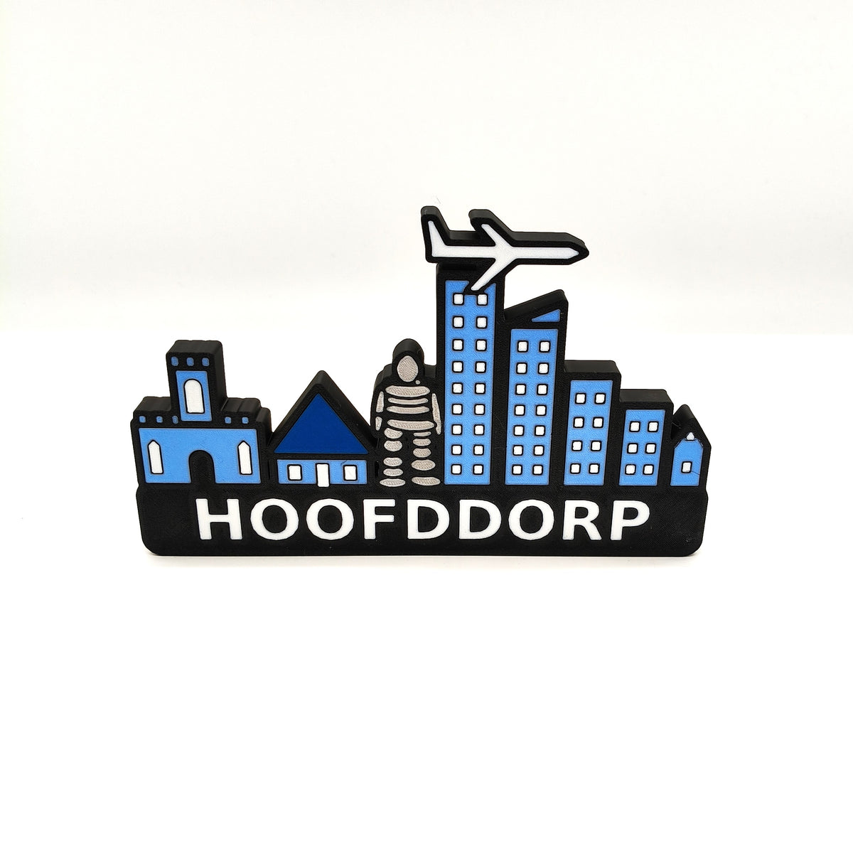 Skyline Hoofddorp – kleurrijk stadssilhouet