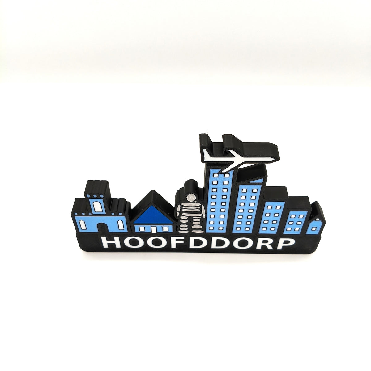 Skyline Hoofddorp – kleurrijk stadssilhouet
