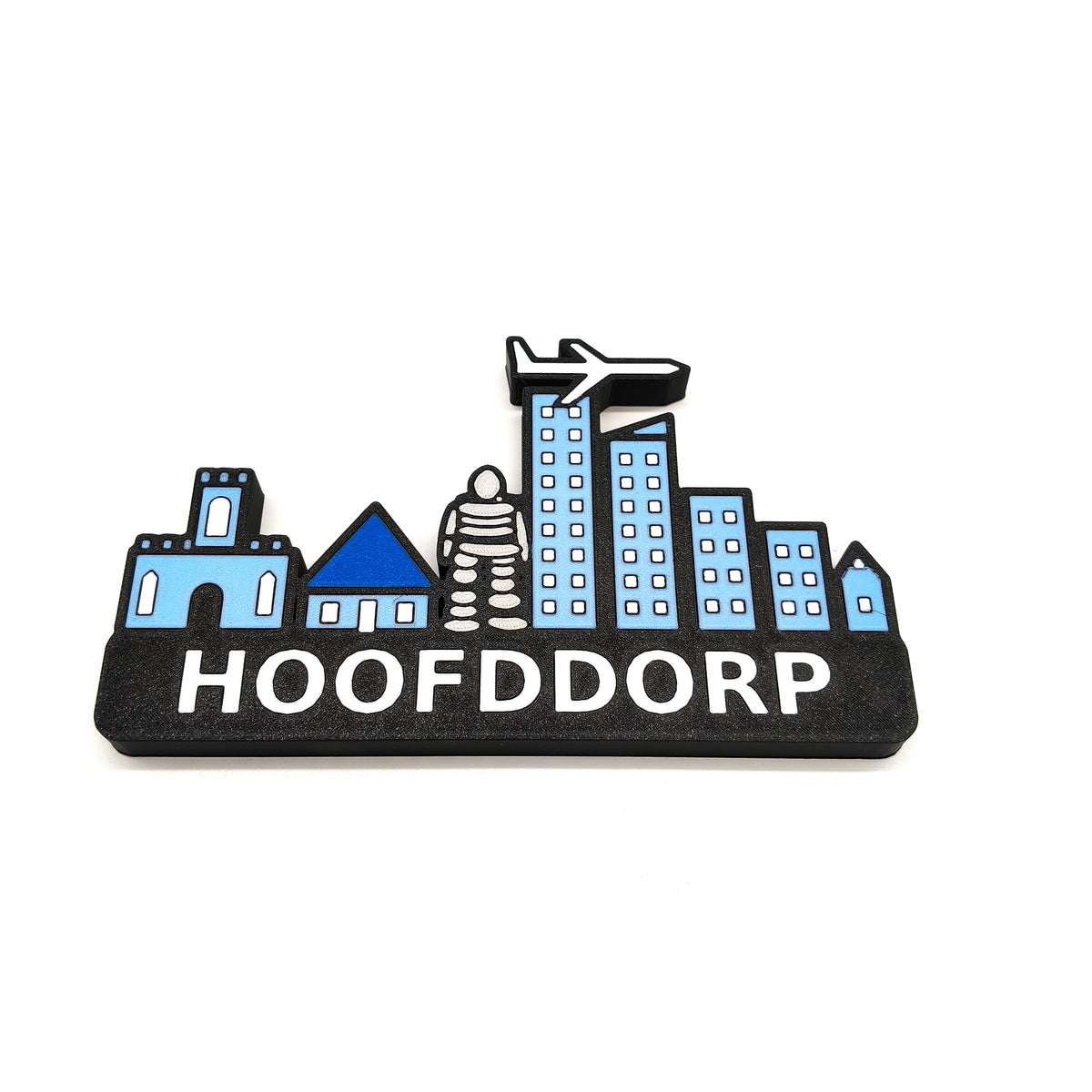 Skyline Hoofddorp – kleurrijk stadssilhouet