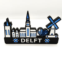 Skyline Delft – kleurrijk stadssilhouet