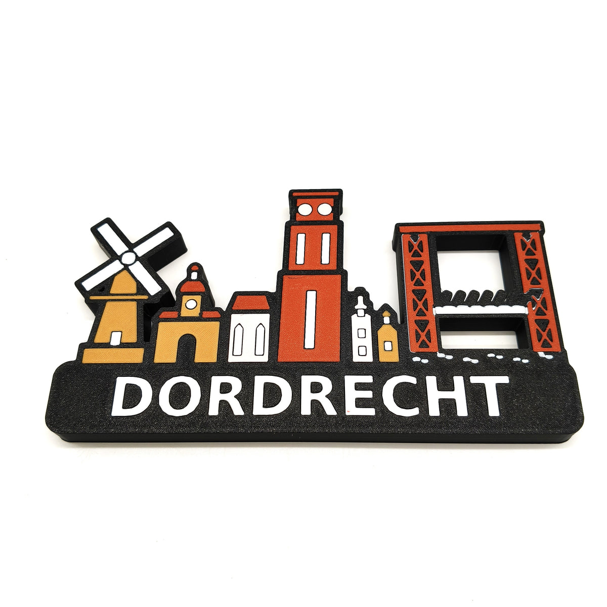 Skyline Dordrecht – kleurrijk stadssilhouet