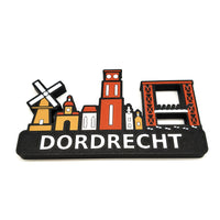 Skyline Dordrecht – kleurrijk stadssilhouet