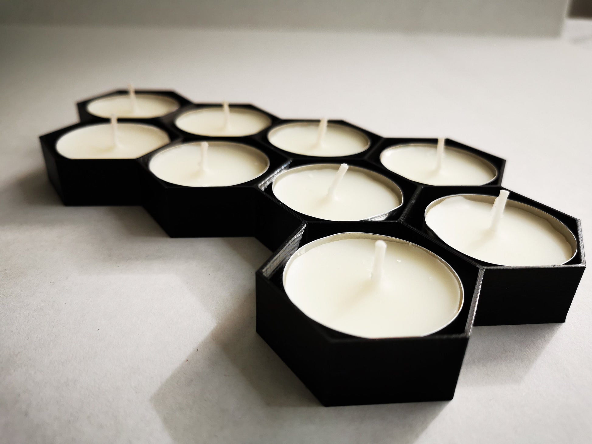 Bee pattern Candle Holder for 9 candles| Center piece | living room, honeycomb | table decor | bee hive | hexagonal | Tea Light Holders