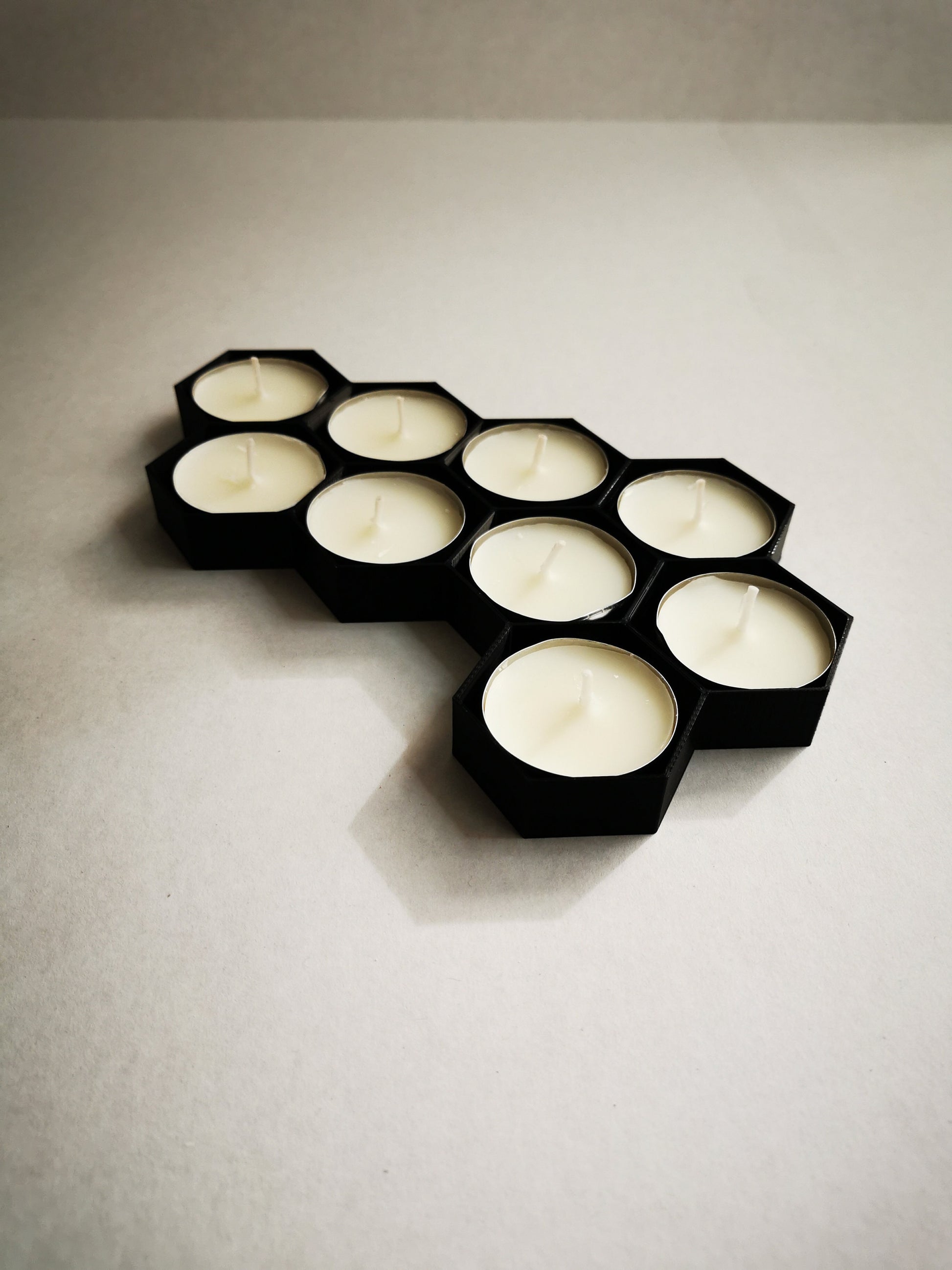 Bee pattern Candle Holder for 9 candles| Center piece | living room, honeycomb | table decor | bee hive | hexagonal | Tea Light Holders