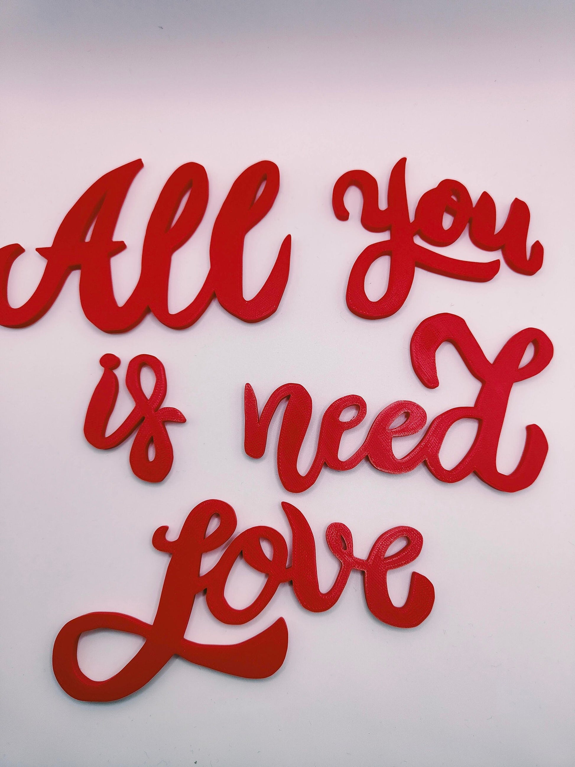 All you need is love sign, wall plastic sign, living room decoration sign, sign home letters decor, motivational quote