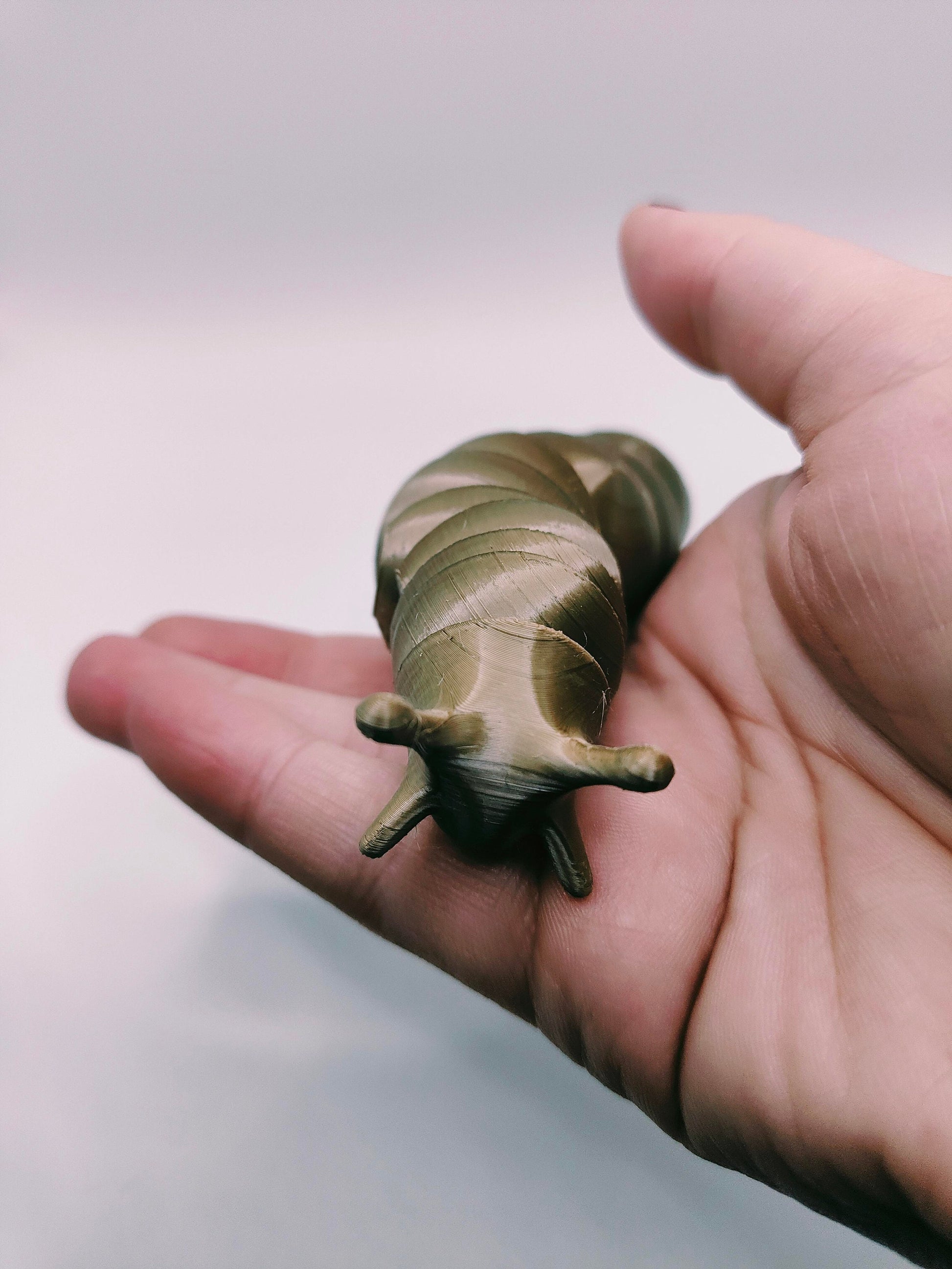 Slug Fidget Toy | 3D Printed Worm Fidget Desk Toy | Friendly Articulated Wiggly Slug