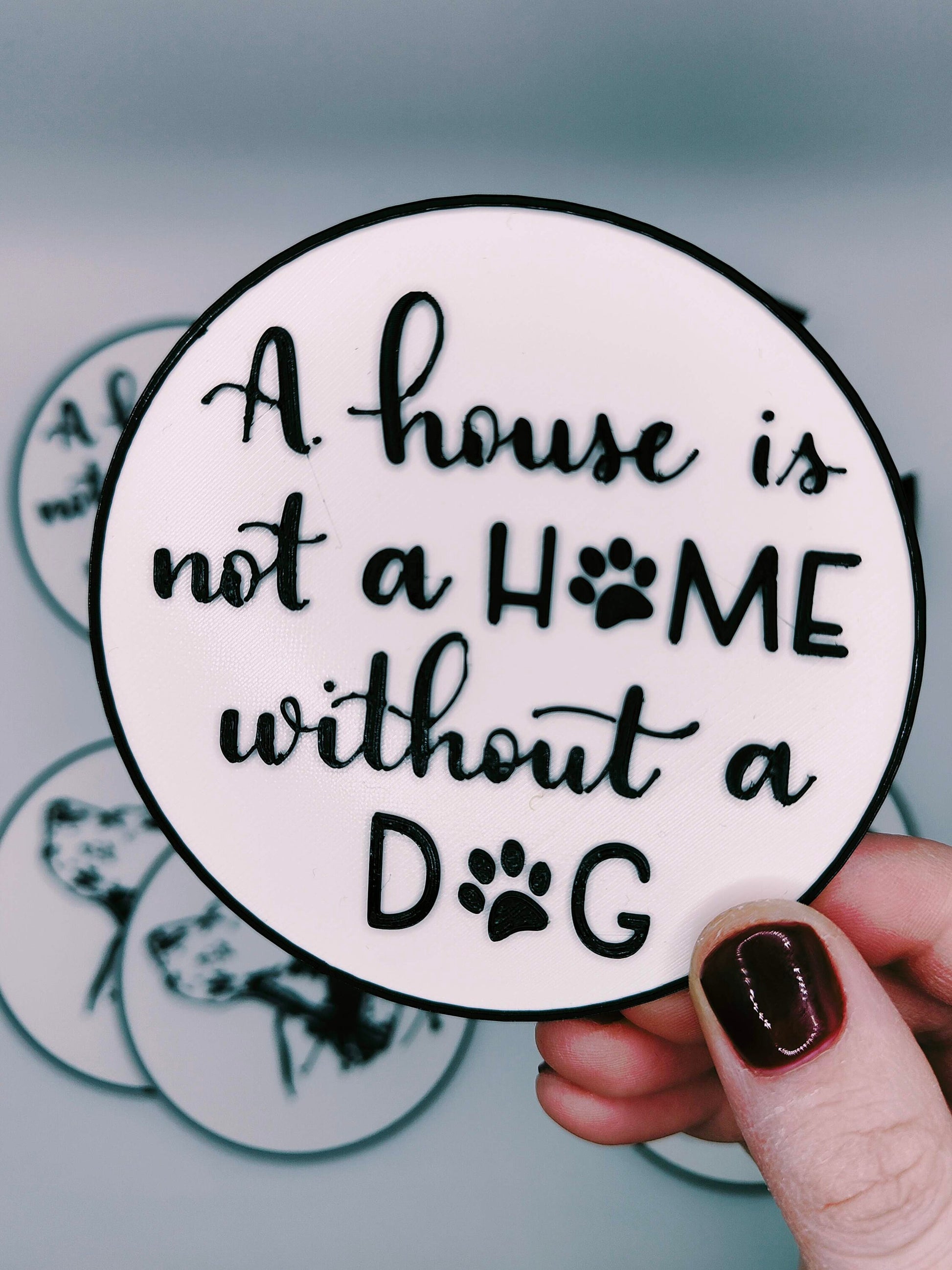 Coaster set dog lover with dog paw and name, dog photo and quote | perfect gift for dog owner |