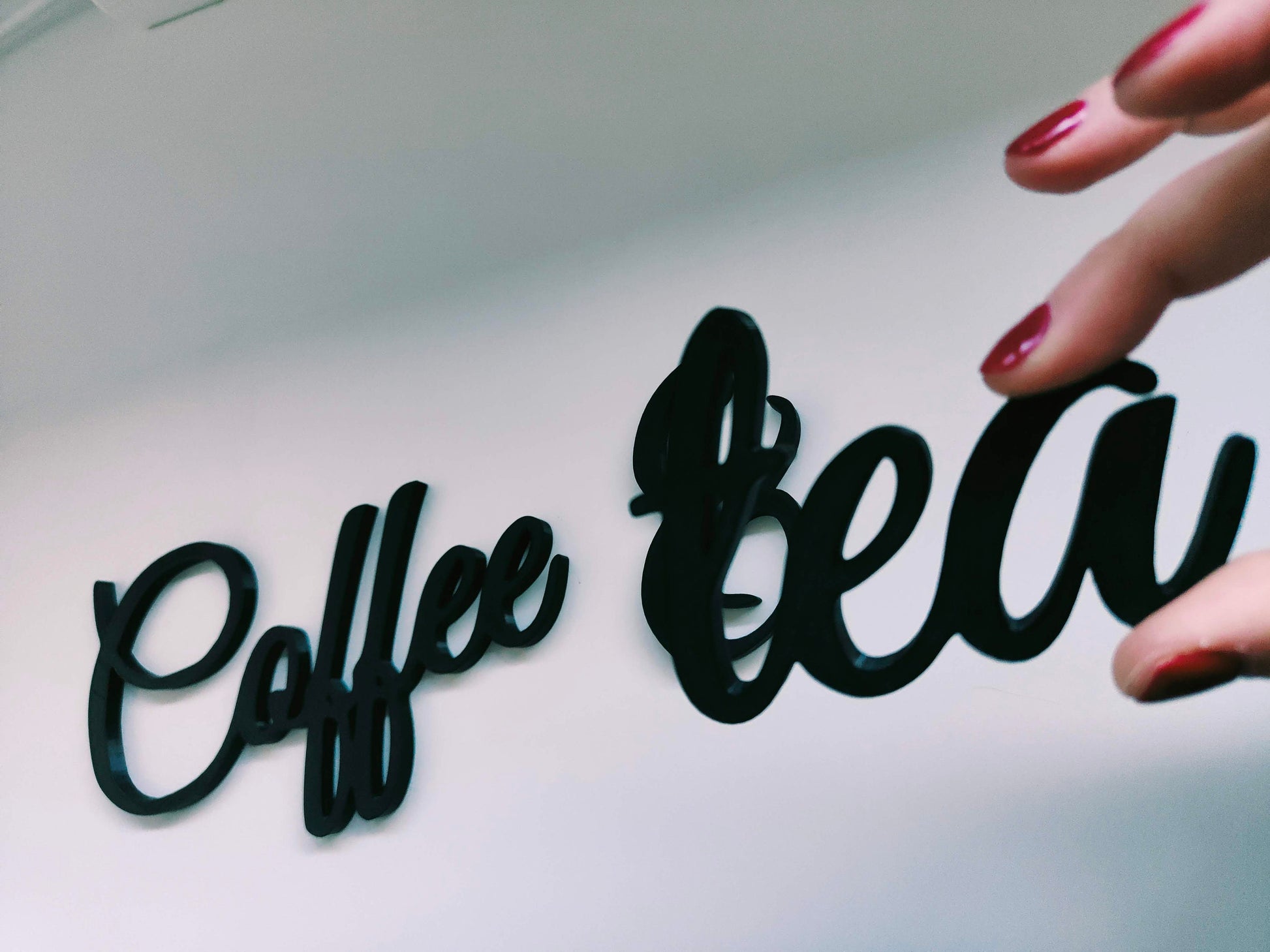 Coffee and tea sign, wall plastic sign, coffee sign, gift for coffee lover, coffee bar decoration, coffee corner