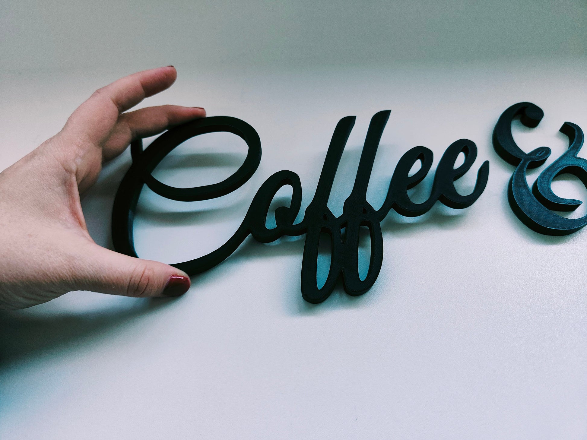Coffee and tea sign, wall plastic sign, coffee sign, gift for coffee lover, coffee bar decoration, coffee corner