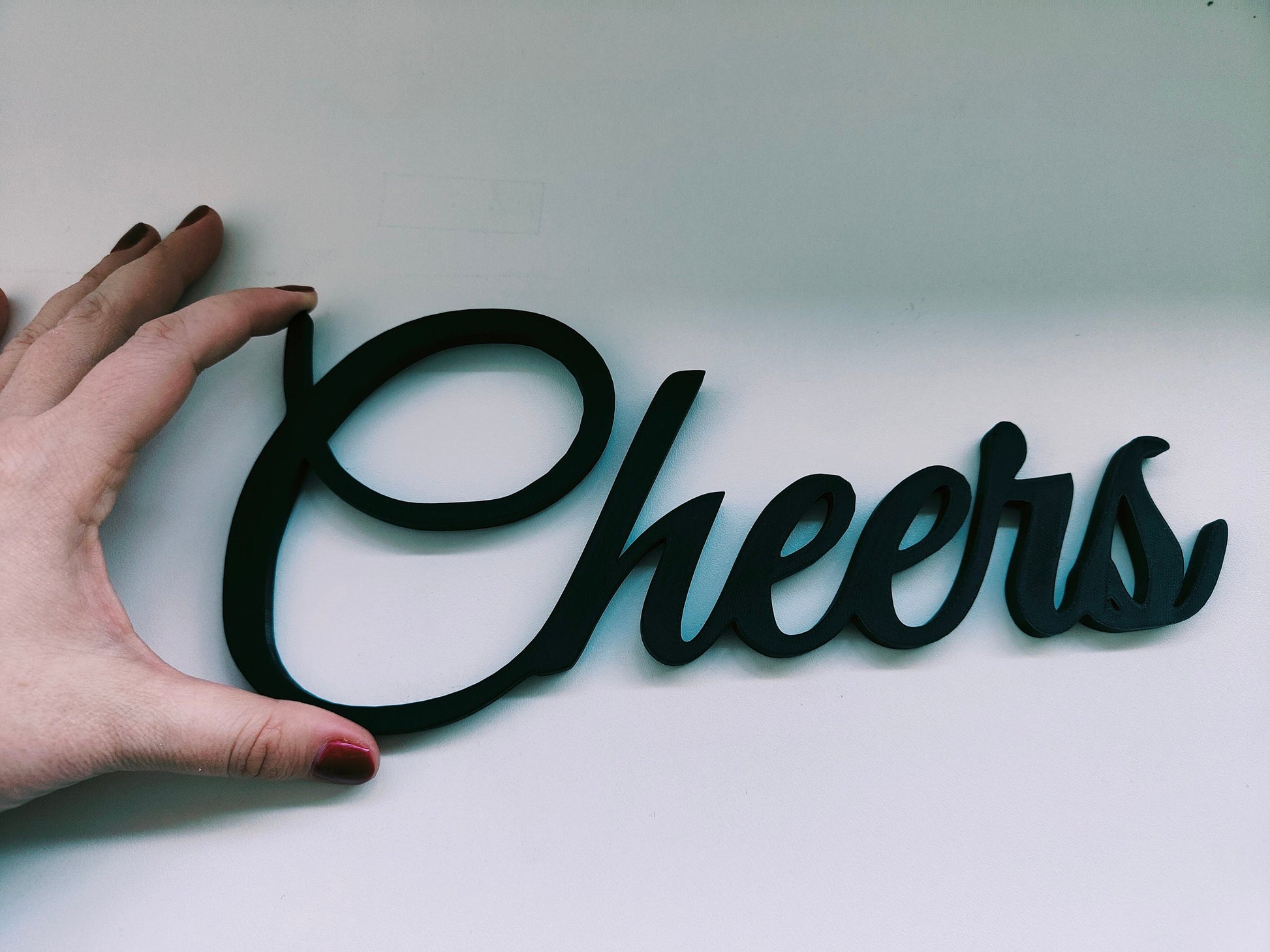 Cheers sign, wall plastic sign, wine bar sign, gift for wine or beer lover, kitchen bar decoration